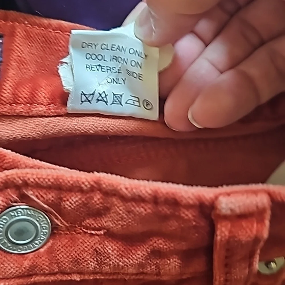 Women's size 10 Boden felt jeans burnt orange color 100% cotton - Picture 6 of 7